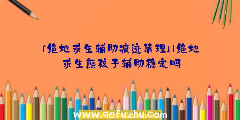 「绝地求生辅助痕迹清理」|绝地求生熊孩子辅助稳定吗